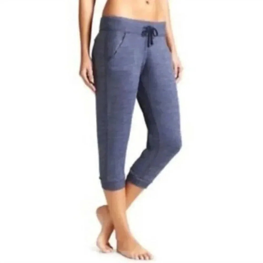 Athleta Blue Downplay Cropped Athletic Jogger M